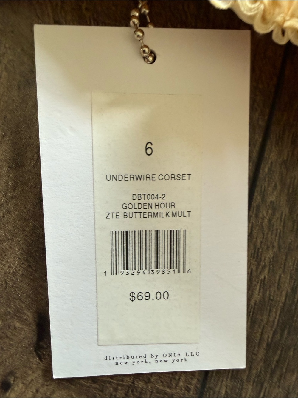 NWT DANIELLE BERNSTEIN Yellow Floral Bustier Camisole NO Offers - Picture 3 of 3